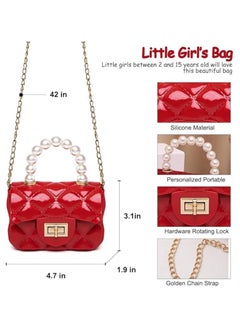 Generic Little Girls Mini Purse Cute Crossbody Bag for Princesses red  - Image 5