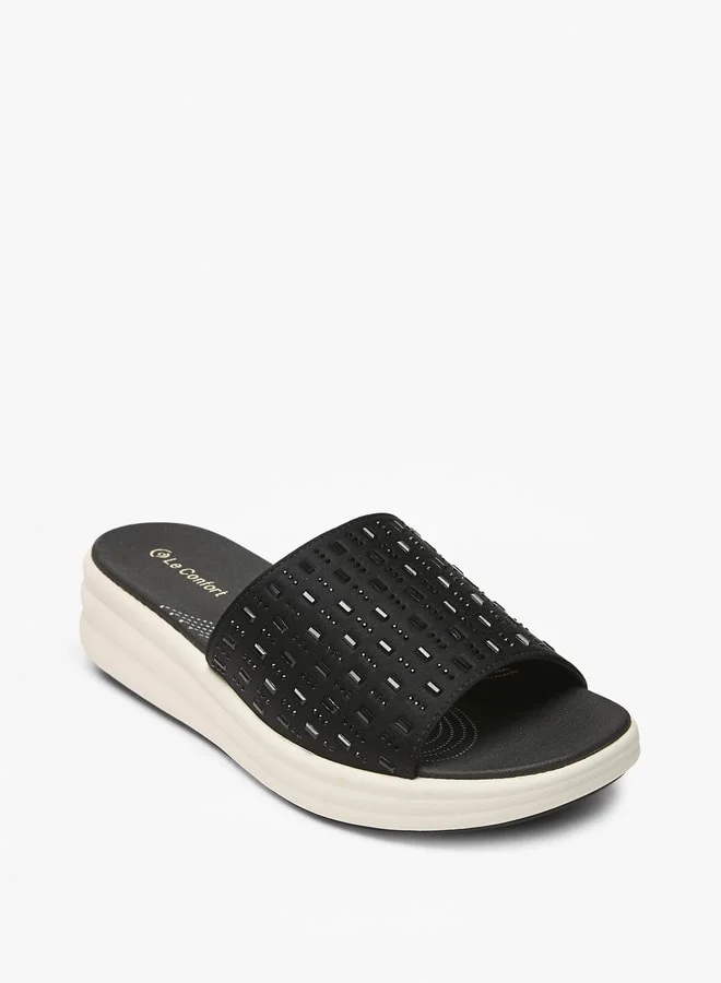 Le Confort Women's Embellished Slip-On Flatform Sandals