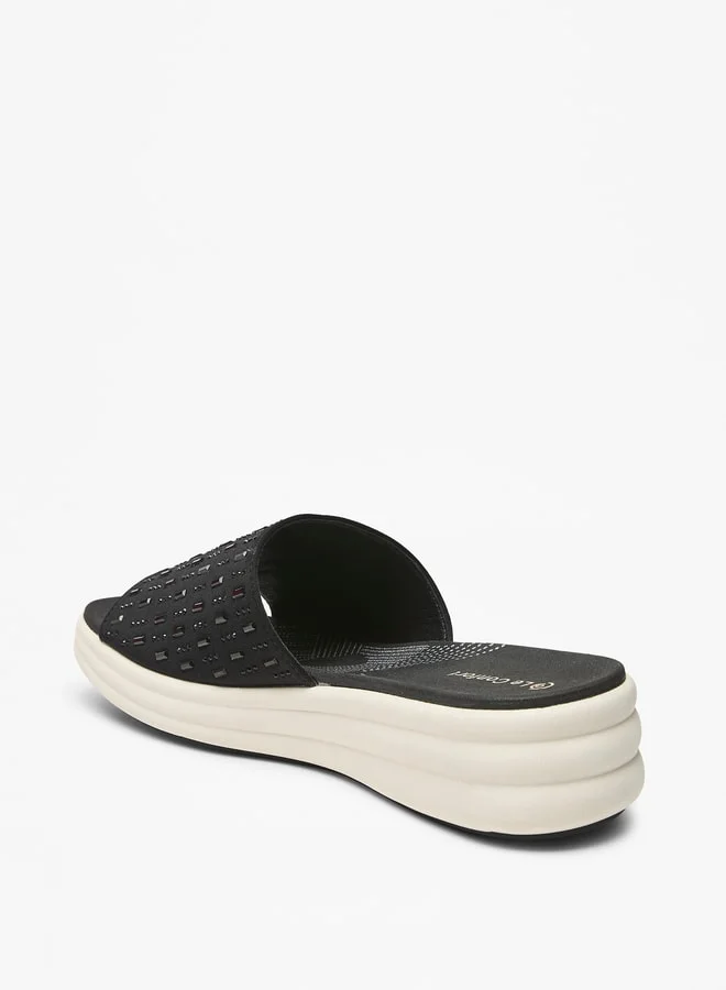 Le Confort Women's Embellished Slip-On Flatform Sandals