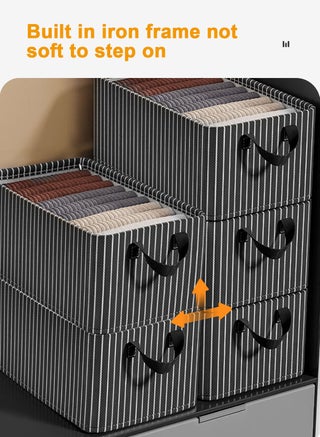 3pcs Wardrobe Clothes Organizer Foldable Closet Storage Organizer for Clothes Jeans Washable Closet Storage Boxes with Carrying Handles Cube Storage Bin for Home Bedroom Office - pzsku/Z57A5C7E31A03FB074E05Z/45/1746207324/507bb817-b623-4d33-bfb0-b9c55bd3d0b3