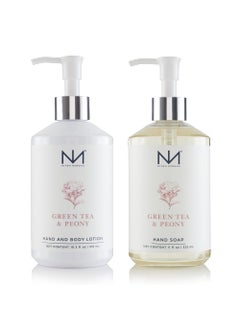 Niven Morgan Niven Morgan Green Tea & Peony Hand Soap and Lotion Set 
