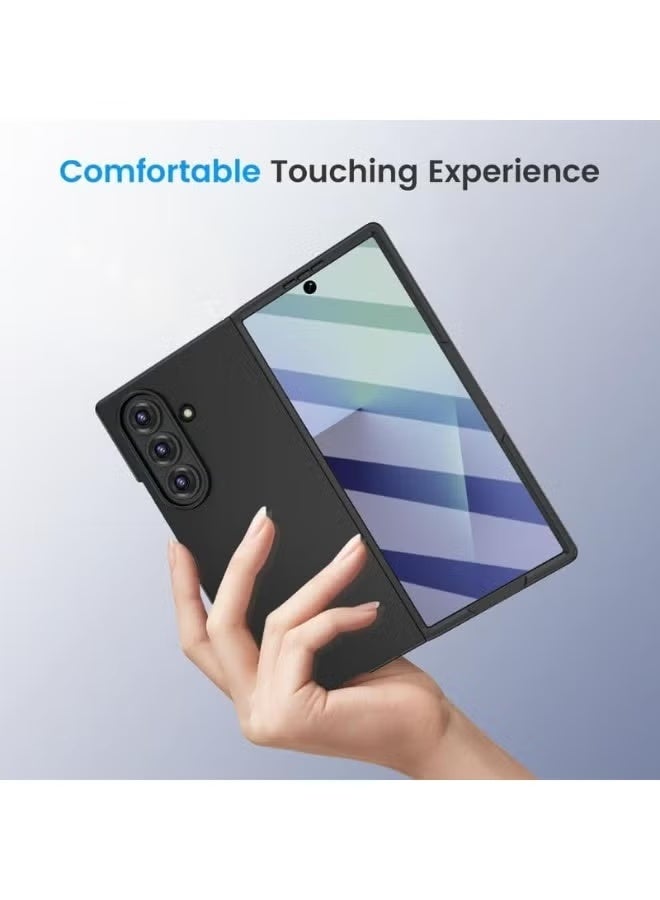 TIGER Z Fold 6 Full-Body Case with Built-in Screen Protector – Slim Hard PC Cover, Matte Finish, Anti-Scratch, Shock-Resistant Bumper, Precision Cutouts, Lightweight Full Wrap Protection for Samsung Galaxy Z Fold 6 5G – Black - Image 4