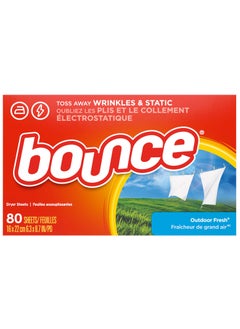 Bounce Outdoor Fresh Fabric Softener Dryer Sheets 80 Count  - Image 1