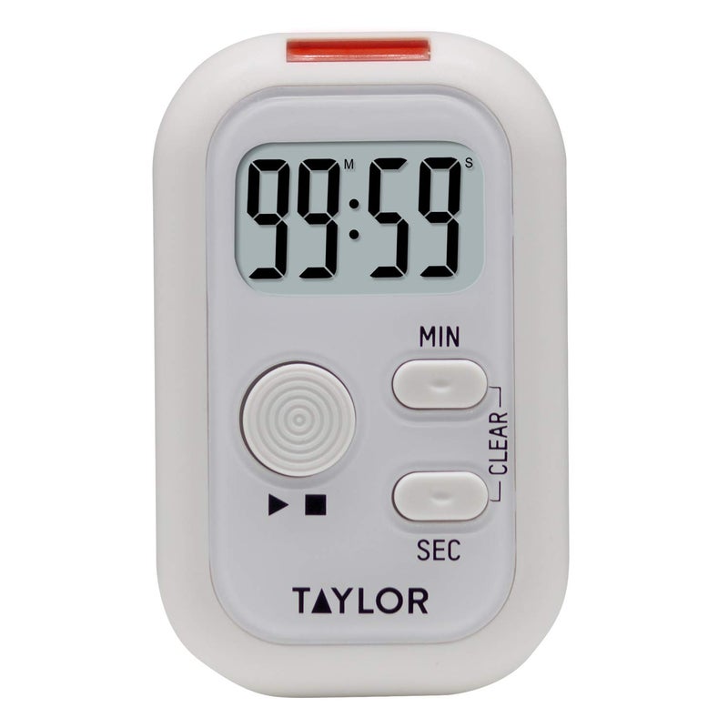 Taylor MultiAlert Sound Light Vibration Digital Timer Standard White
