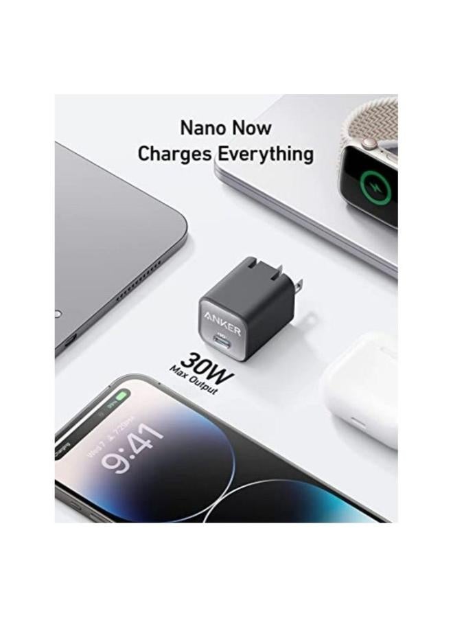 Anker Nano USB C Charger Block, 30W PIQ 3.0 Foldable Iphone Charger Fast Charging - Image 2
