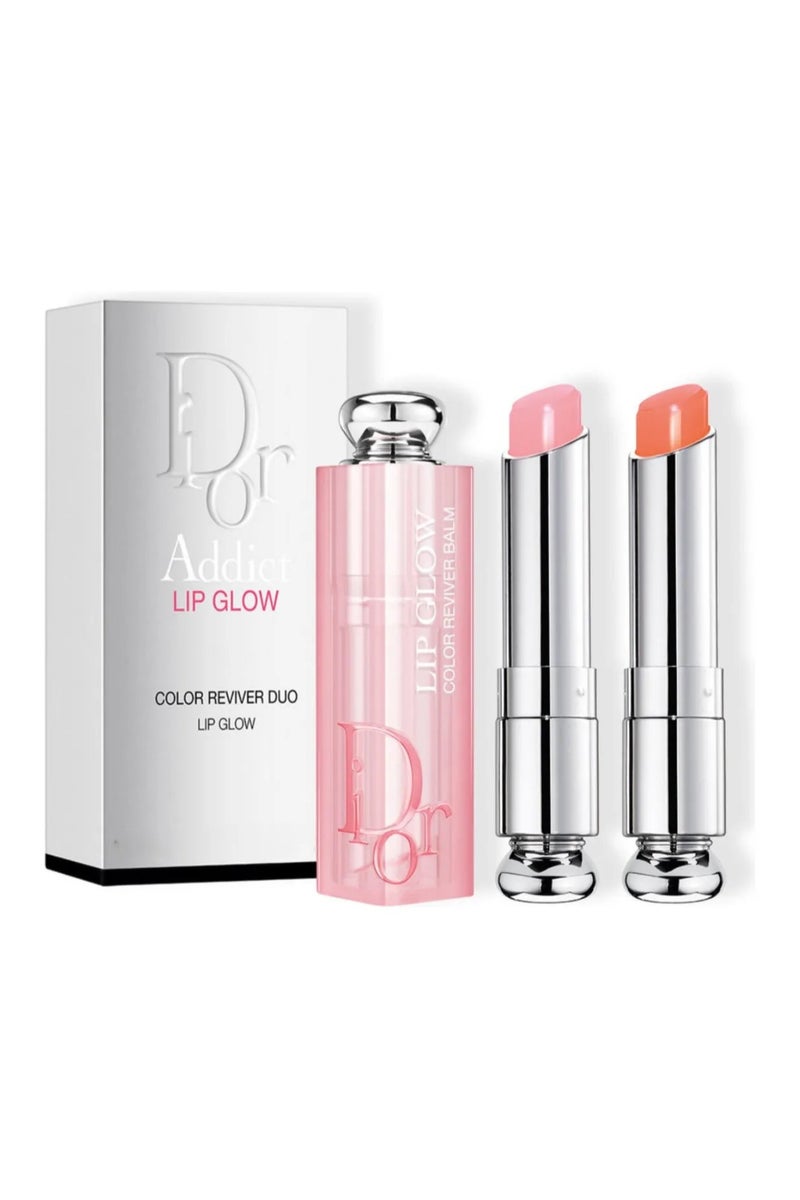 Dior Addict Lip Glow Lip Balm, Reviver Duo Pink (001) Coral (004 )Lipstick Gloss Balm Travel collection. - Image 1