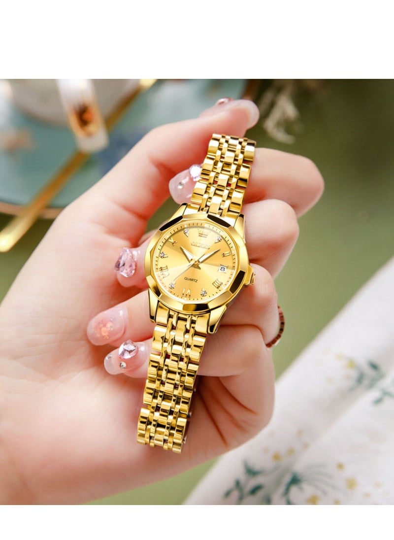 أوليفز Watches for Women Stylish Stainless Steel Water Resistant Quartz Analog Watch 9931 - Image 4
