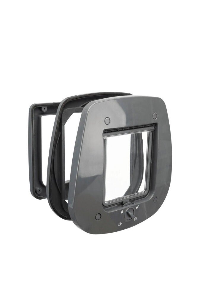 Trixie 4 Way Grey Flap Glass Door For Cats - Image 2