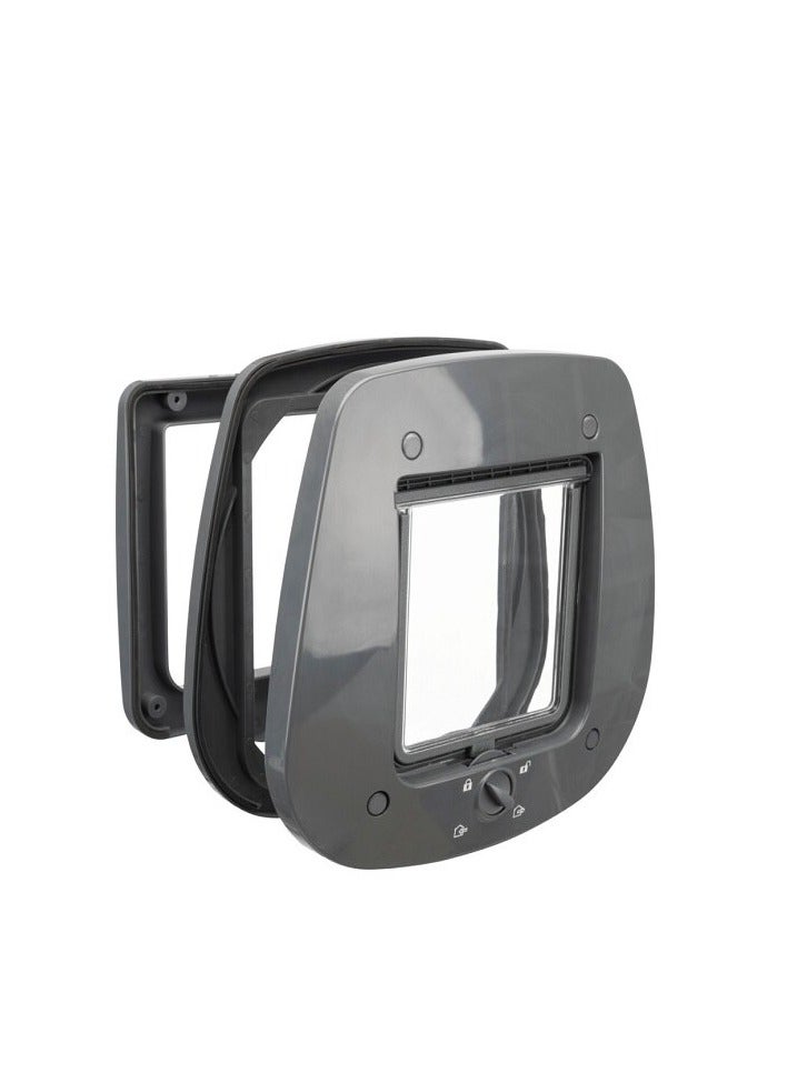 Trixie 4 Way Grey Flap Glass Door For Cats - Image 1