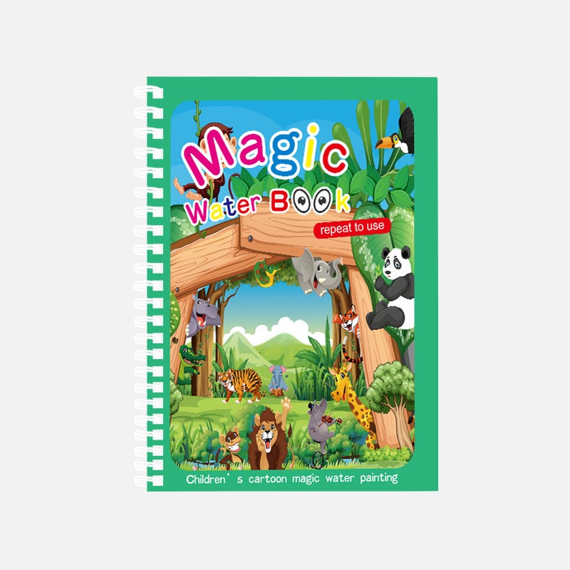 Magic Water Drawing Book for Kids Animal World (send 1 special pen) 
