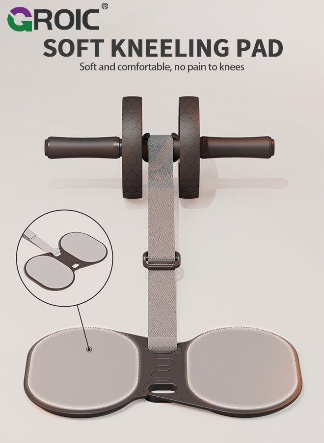 GROIC Ab Roller Wheel with Adjustable Resistance，Automatic Rebound Abs & Core Workout Equipment for Beginners，All Levels & Post-Exhaustion Detachable Strength Training with Knee Pad,Ab wheel roller for men women - Image 5
