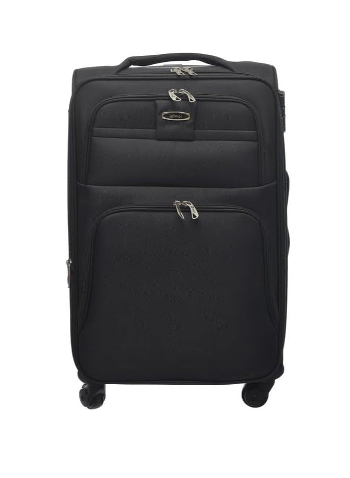 61cm Rolling Travel Suitcase – Black - Image 1