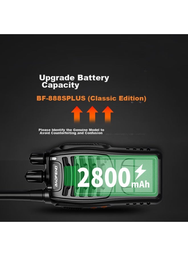 Baofeng Bf-888s Plus Classic Edition, Walkie-talkie For Civilian, Commercial, Office, Outdoor Use, High-power, Long-range Handheld Radio - Image 1