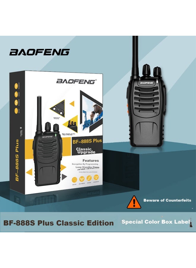 Baofeng Bf-888s Plus Classic Edition, Walkie-talkie For Civilian, Commercial, Office, Outdoor Use, High-power, Long-range Handheld Radio - Image 2