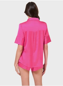 BLUEBELLA Button Detail Shirt & Pyjama Shorts Set  - Image 2