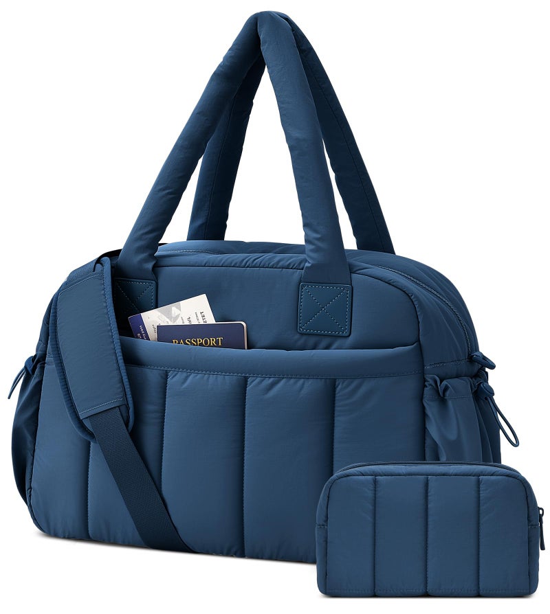 oscaurt Gym Bag for Women Lightweight Duffle Bag for Travel with Toiletry Pouch Water Resistant Carry On Weekender Overnight Duffel - Image 2