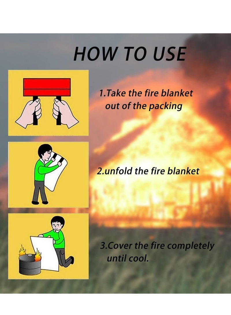 4basix Fiberglass Fire Blanket 1.8 x 1.8 Mtr for Home, Kitchen, Hotels, Offices, Garage, Warehouse, etc - Image 3