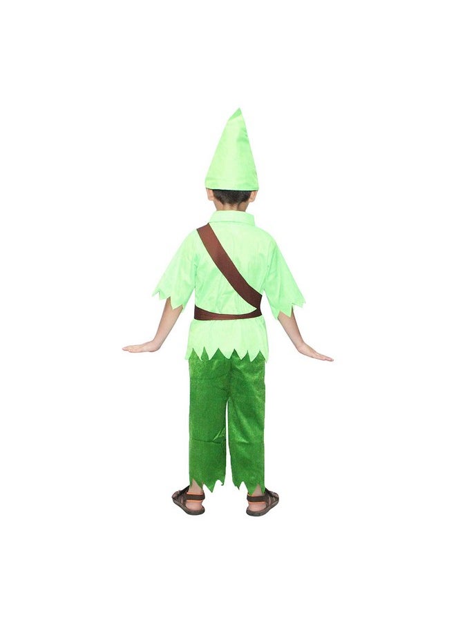 Kaku Fancy Dresses Kaku Fancy Dresses Fairy Tales Peter Pan Costume -Green & Brown, 5-6 Years, For Boys  - Image 2
