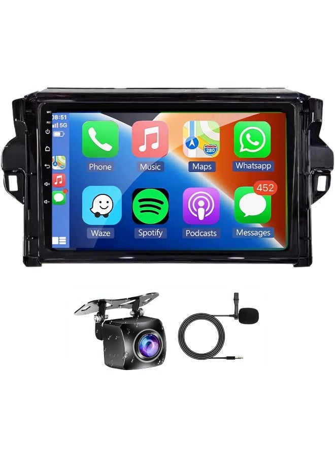 Vierex Fit Toyota Fortuner Car Stereo Fortuner Android Screen 2015-2024 With Apple Carplay Android Auto Wireless WiFi DSP FM&AM BT AHD Camera Included Fast Interface QLED (4+32GB Carplay 8CORE) - Image 1