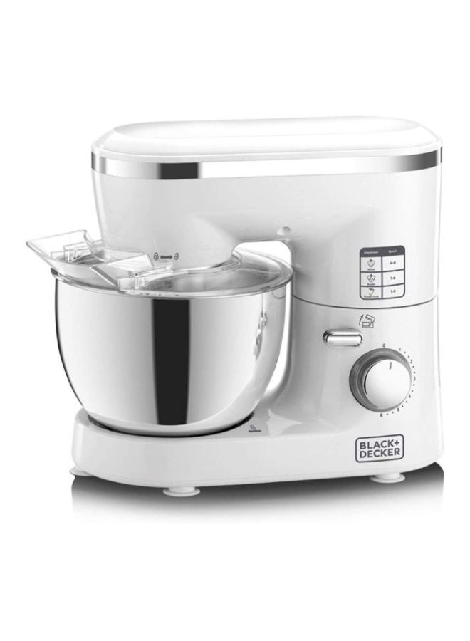 BLACK+DECKER Stand Mixer With Stainless Steel Bowl 4 L 1000 W SM1000 White/Silver - Image 2
