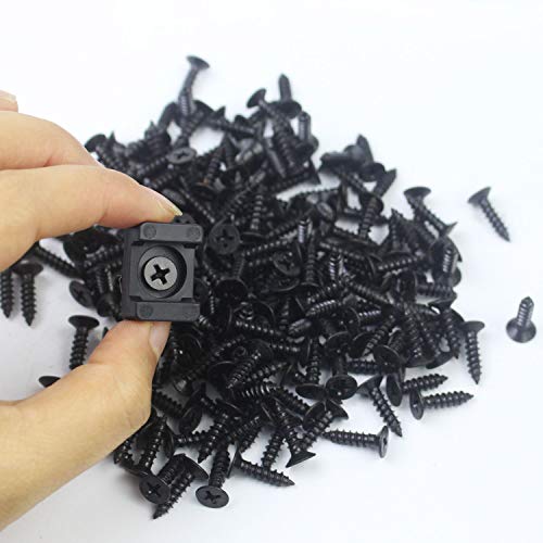 Luckkyme Pro-Grade, Slim, 1x .6 Cable Tie Mounts With Screws 100 Pack. High Strength, Black Zip Tie Bases For Wire Management. Permanently Anchor To Wall, Desk or Baseboard. Run Cords at Your Home or Office - Image 2