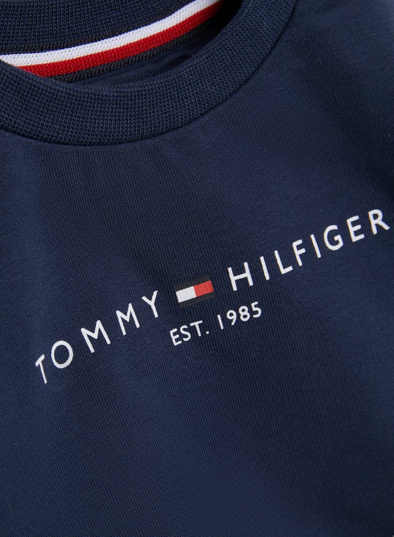 تومي هيلفيغر طقم سويتشيرت وبنطال رياضي إيسنشال بشعار - Image 3