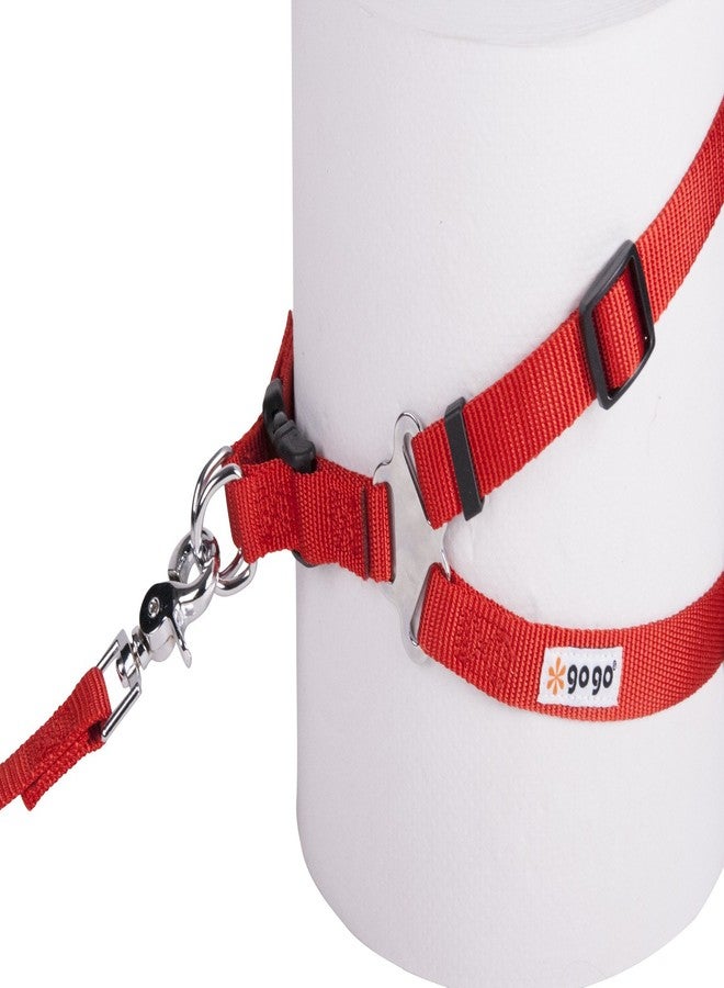 GOGO Pet Products Comfy Nylon 3/4-Inch Adjustable Easy Pet Harness, Medium, Red - Image 4