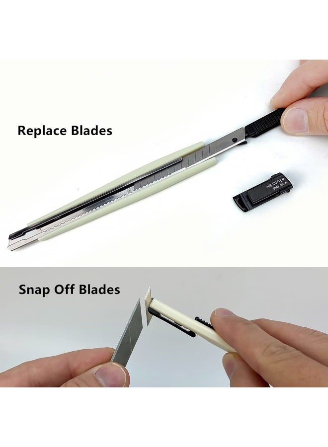 GUGUGI 9mm Snap Off Knife & Precision Carving Craft Knife With 15 Piece Knife Blades Replacement for DIY Art Work, Use In School Home Office Utility Knife - Image 3