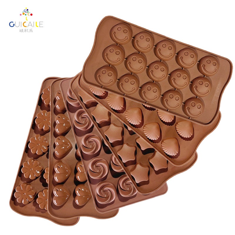Food-Grade Chocolate Silicone Mold Diy Heart-Shaped Candy Ice Tray Fondant Pudding Cake Baking Mold - Image 2