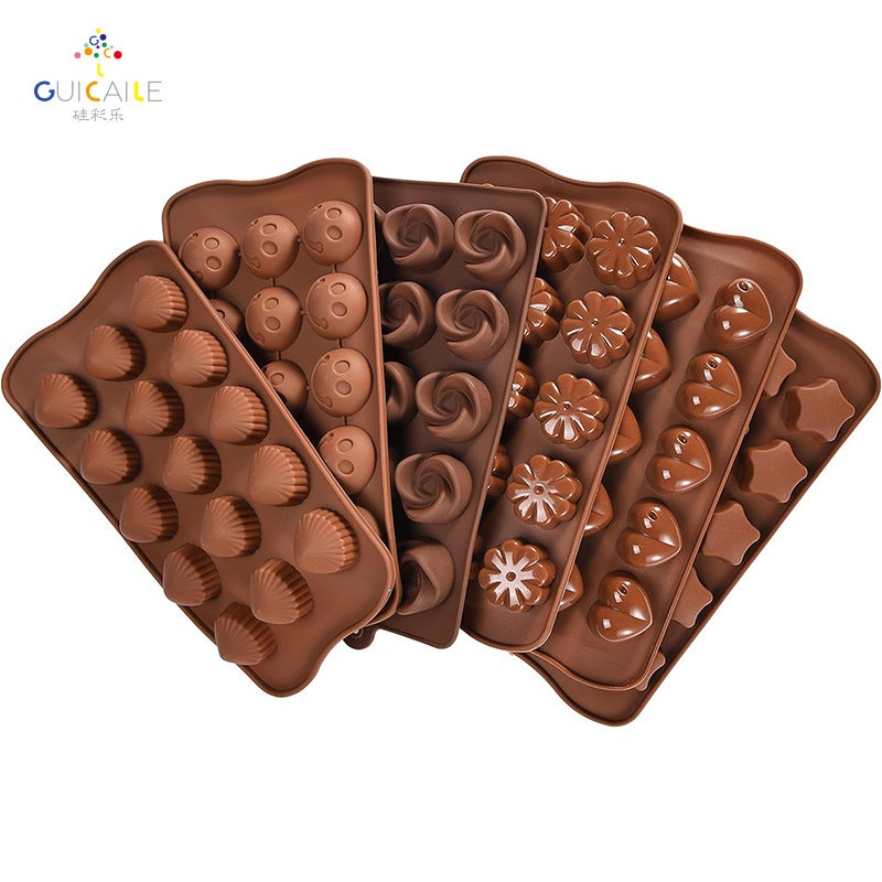Food-Grade Chocolate Silicone Mold Diy Heart-Shaped Candy Ice Tray Fondant Pudding Cake Baking Mold - Image 5