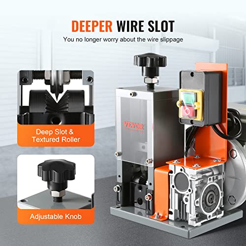 VEVOR Electric Wire Stripping Machine, 0.06''-1.18'' Automatic Wire Stripper, 180 W, 60 ft/min with Visible Stripping Depth Reference - Image 5