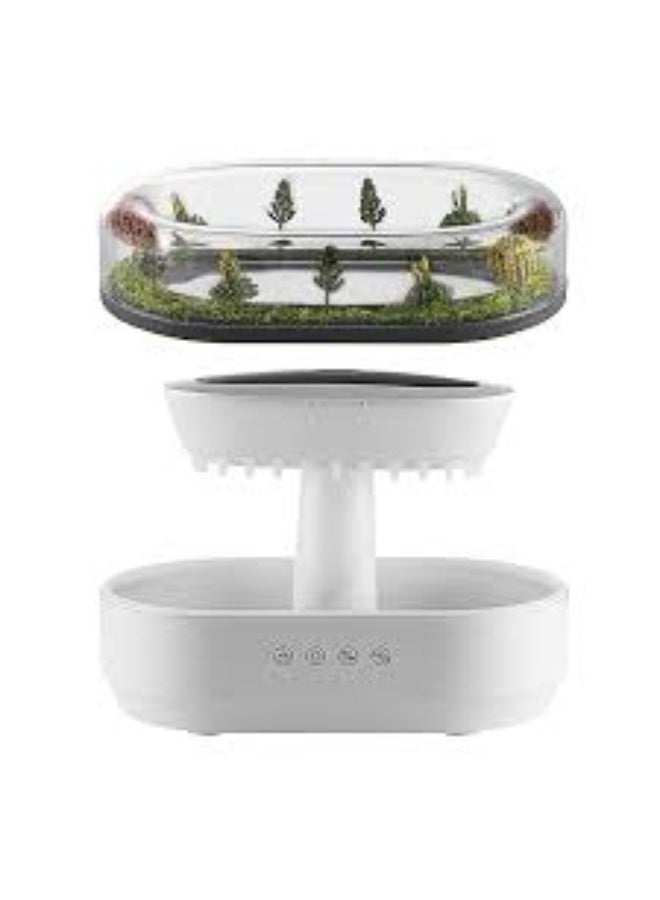 مرطبات هواء بقطرات المطر لغرف النوم - جهاز تعطير برائحة الأشجار، مرطب هواء بالتنقيط، موزع هواء مع 7 ألوان إضاءة متغيرة لغرفة النوم الكبيرة - Image 3