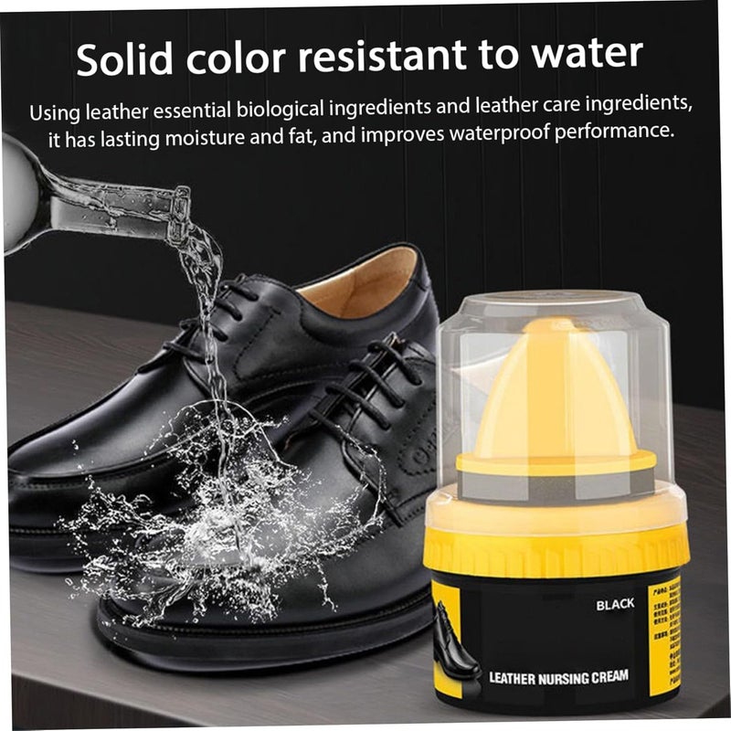 Leather Care Kit with 50ML Black & Clear Polishes - Professional Grade Shoe Shine and Cleaning Set for Boots, Shoes, and Purses; Restores, Cleans, & Shines – Suitable for All Leather Types - Image 4