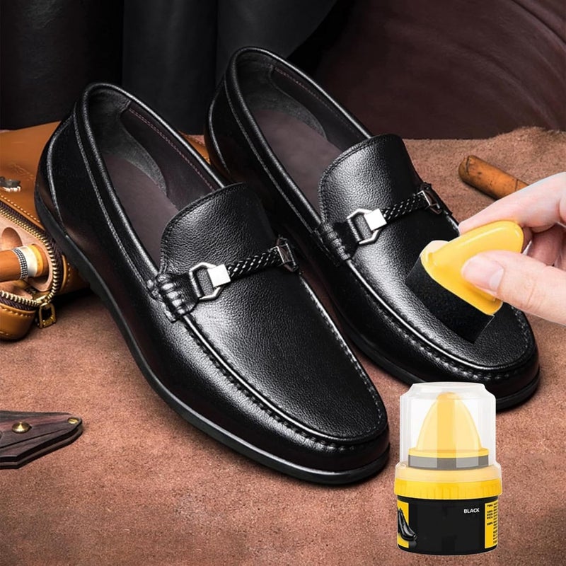 Leather Care Kit with 50ML Black & Clear Polishes - Professional Grade Shoe Shine and Cleaning Set for Boots, Shoes, and Purses; Restores, Cleans, & Shines – Suitable for All Leather Types - Image 3