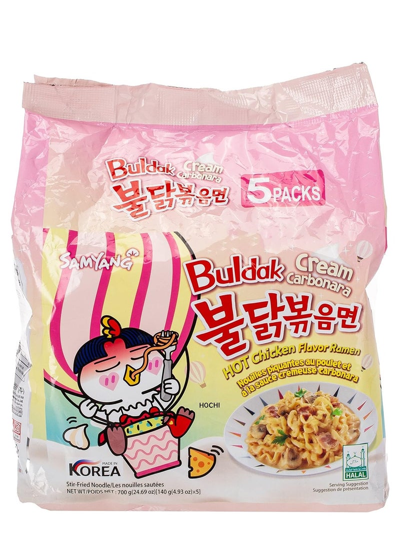 ساميانغ بولداك كريم كاربونارا بنكهة الدجاج الحار الكوري نودلز رامين 140 جم - Image 1