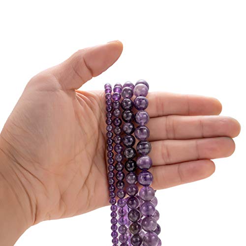 BEADIA Natural Amethyst Crystal Stone Round Loose Semi Gemstone Beads for Jewelry Making 4MM 89PCS - Image 4