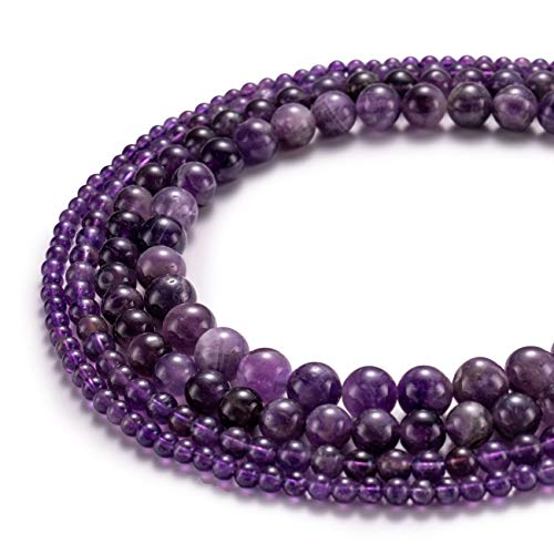 BEADIA Natural Amethyst Crystal Stone Round Loose Semi Gemstone Beads for Jewelry Making 4MM 89PCS - Image 2