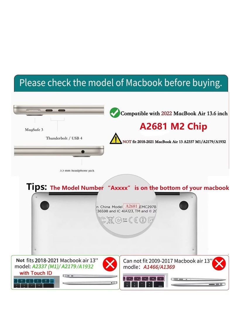 2Pcs Trackpad Protector Touch Pad Cover Skin for 2022 MacBook Air 13"M2 Chip Model A2681/ 20234 M3 Chip A3113/2025 M4 Chip A3240, Waterproof Anti Scratch Laptop Accessories (Clear)  - Image 4
