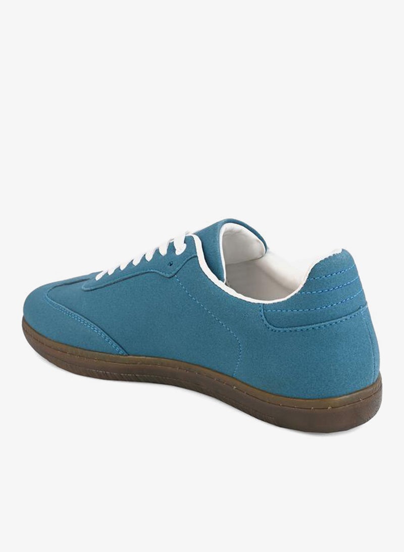 Styli Active Suede Upper Two Stripe Court Sneakers - Image 4