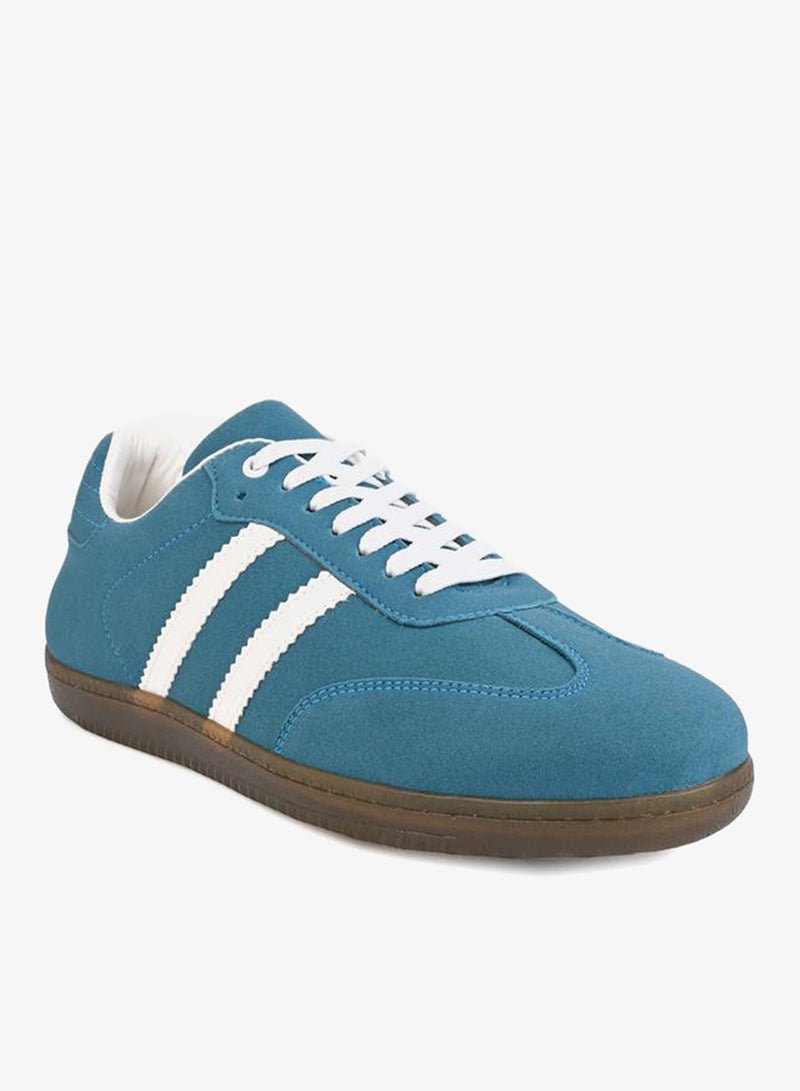 Styli Active Suede Upper Two Stripe Court Sneakers - Image 5