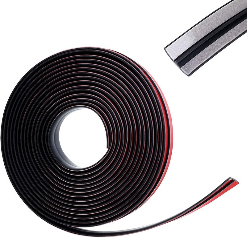 ELECDON Car Sealing Strip of Windshield Weather Rubber Sealing Car Front Windshield Strip T Shape Sealing Strip Automotive Door Sealing Strip for Car Truck Door Window Decor (19 Feet) - Image 1