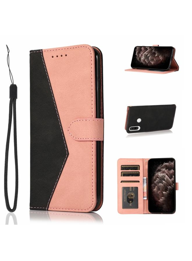 Green Tiger Case For Huawei P30 lite Dual-color Stitching Leather Phone Case - Image 1