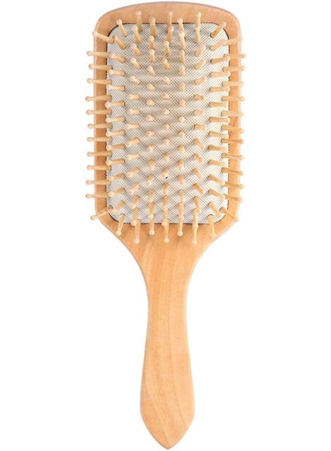 Wooden Anti Static Comb Hair Care Massage Brush White - Image 2