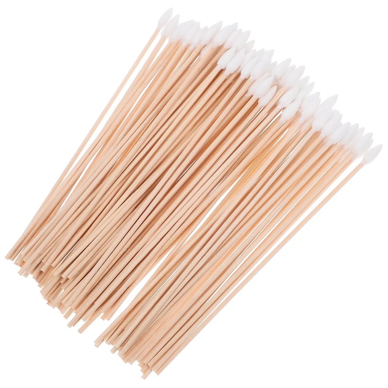 100 قطعة من أعواد القطن الطويلة بمقابض لتنظيف الماكياج والمهام الدقيقة، ذات أطراف ناعمة لا تتساقط - Image 2