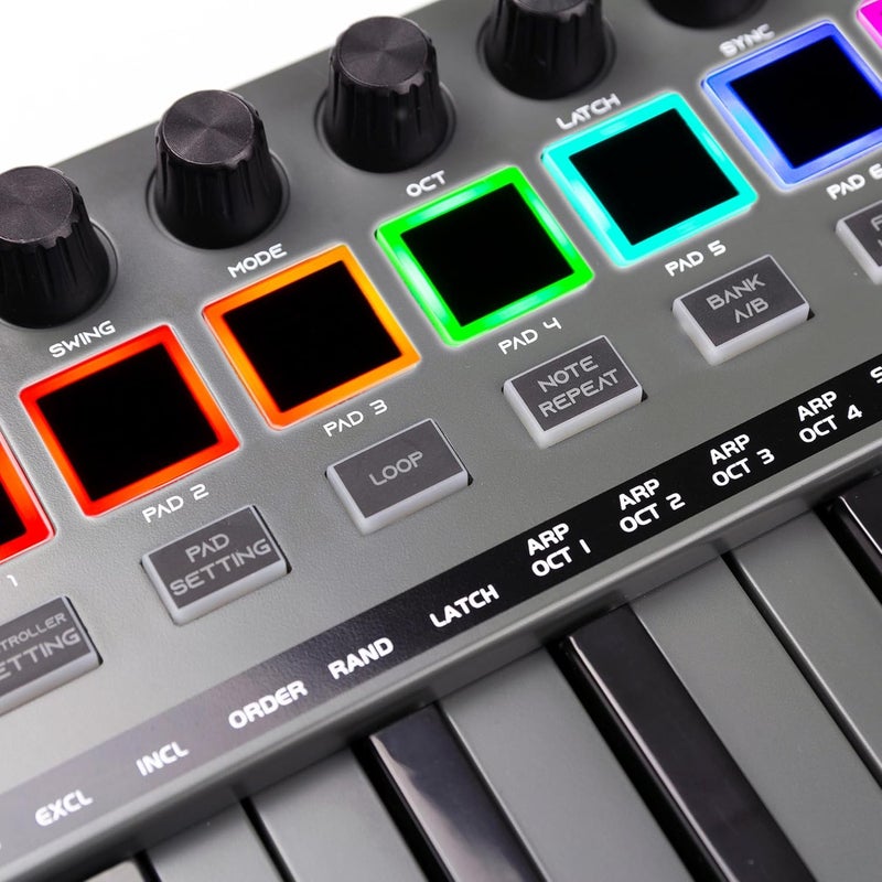 RockJam 25 مفتاح بلوتوث ميدي كيبورد - Image 4