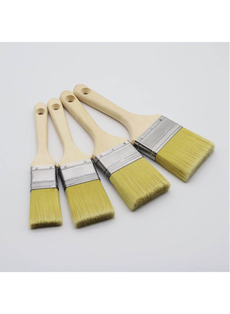 T&Y 5-Piese High Quality 1 2 3 4 5 Inch Bulk Paint Brushes Set with Wood Handle Customizable Industrial & DIY Wall Painting Tool - Image 2