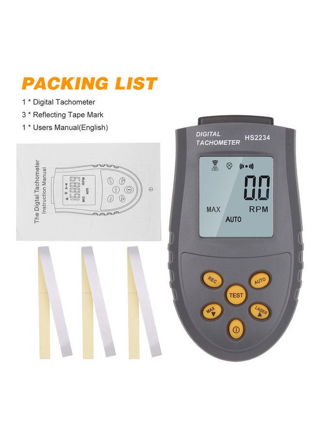 NIBEMINENT High-precision Digital Tachometer Grey  - Image 5
