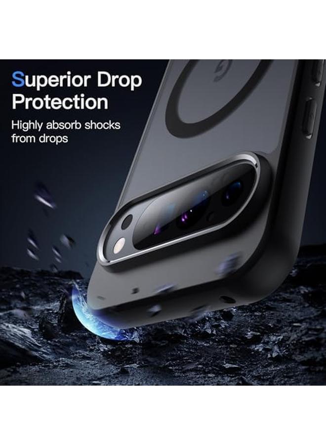 Jetech Magnetic Case For Google Pixel 9 9 Pro 2024 Compatible With Magsafe Translucent Matte Back Shockproof Phone Cover Black - Image 3