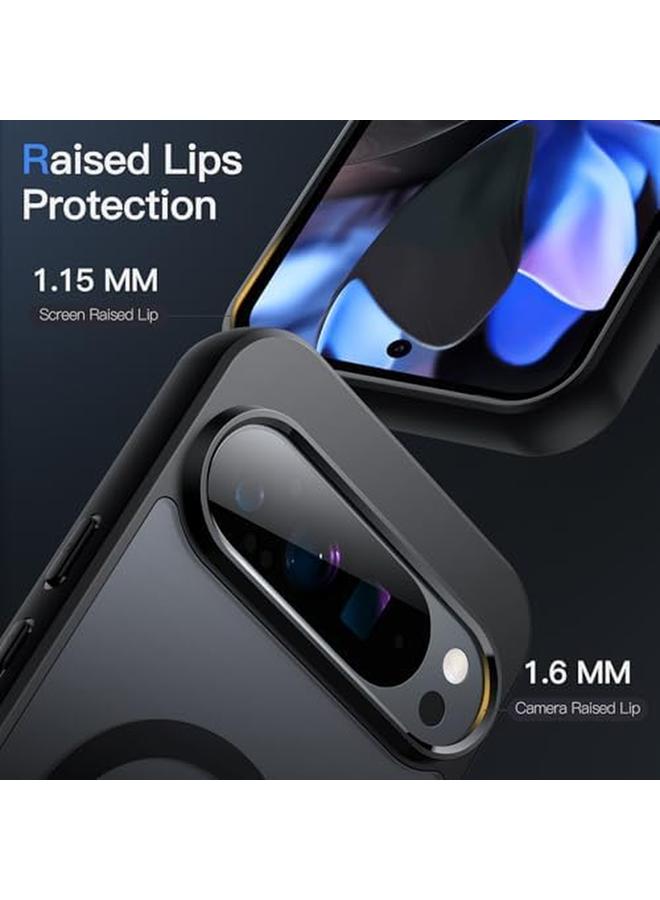 Jetech Magnetic Case For Google Pixel 9 9 Pro 2024 Compatible With Magsafe Translucent Matte Back Shockproof Phone Cover Black - Image 5