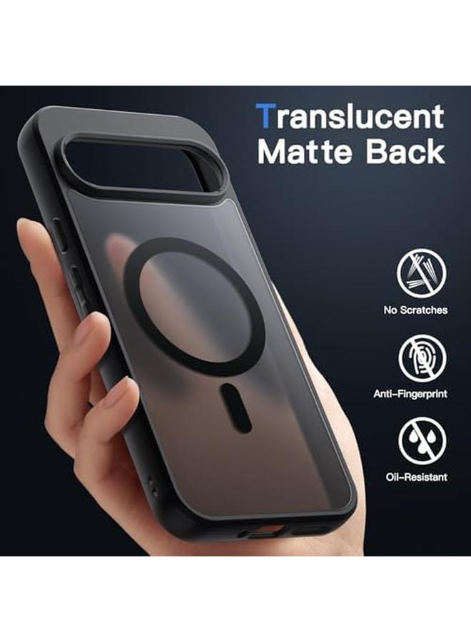 Jetech Magnetic Case For Google Pixel 9 9 Pro 2024 Compatible With Magsafe Translucent Matte Back Shockproof Phone Cover Black - Image 4